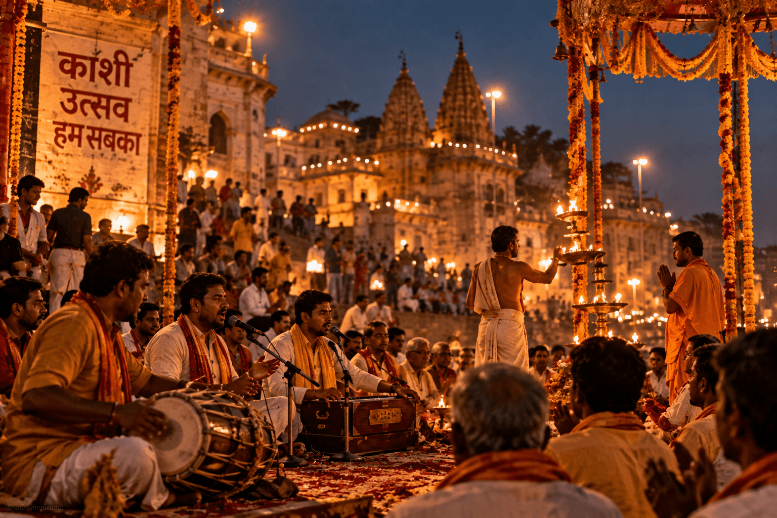 Varanasi riverfront illuminated with thousands of festival flames and lamps during Dev Deepawali celebration